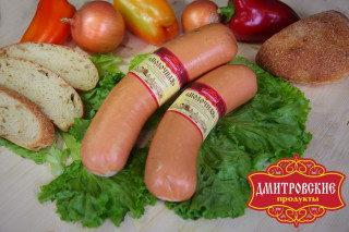 Колбаса вареная "Молочная",мясной продукт категории А (натуральная оболочка)