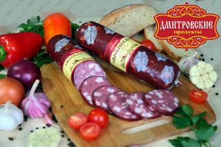 Колбаса варено-копченая "Московская", мясной продукт категории А