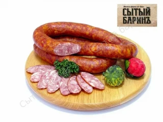 Колбаса свиная рубленная горячего копчения, 1 кг.