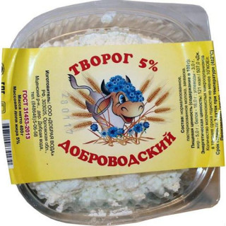 Творог 5%, 400 г.