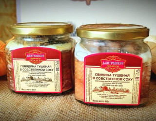 Свинина тушеная в собственном соку (консервы мясные стерилизованные, кусковые) 400гр ст/б